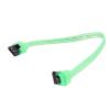 10inch 180 to 90 Degree 6Gb/s SATA3 Serial ATA Data Cable with Latch Fit Fit Compatible SATA 3.0 SATAIII 6Gbps HDD Hard Drive Disk/SSD- Green view 2
