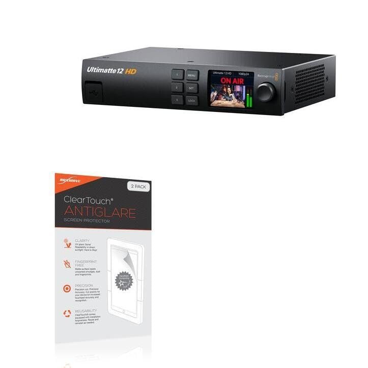 BoxWave Screen Protector Compatible with Blackmagic Ultimatte 12 HD - ClearTouch Anti-Glare (2-Pack), Anti-Fingerprint Matte Film Skin