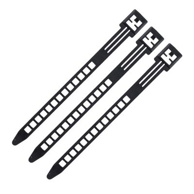 10pcs 9x150mm Black/White Adjustable Ladder-shaped Trapezoidal Cable Ties Plastic Nylon Reusable Cable Ties