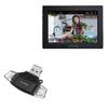 BoxWave Smart Gadget Compatible with Blackmagic Design Video Assist 3G (7 in) - AllReader SD Card Reader, microSD Card Reader SD Compact USB - Jet Black view 1