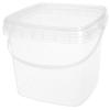 DEARMAMY Plastic Paint Pail, 5L Clear Bucket with Handle Lids for Storage view 1