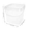 DEARMAMY Plastic Paint Pail, 5L Clear Bucket with Handle Lids for Storage view 2
