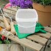 DEARMAMY Plastic Paint Pail, 5L Clear Bucket with Handle Lids for Storage view 4