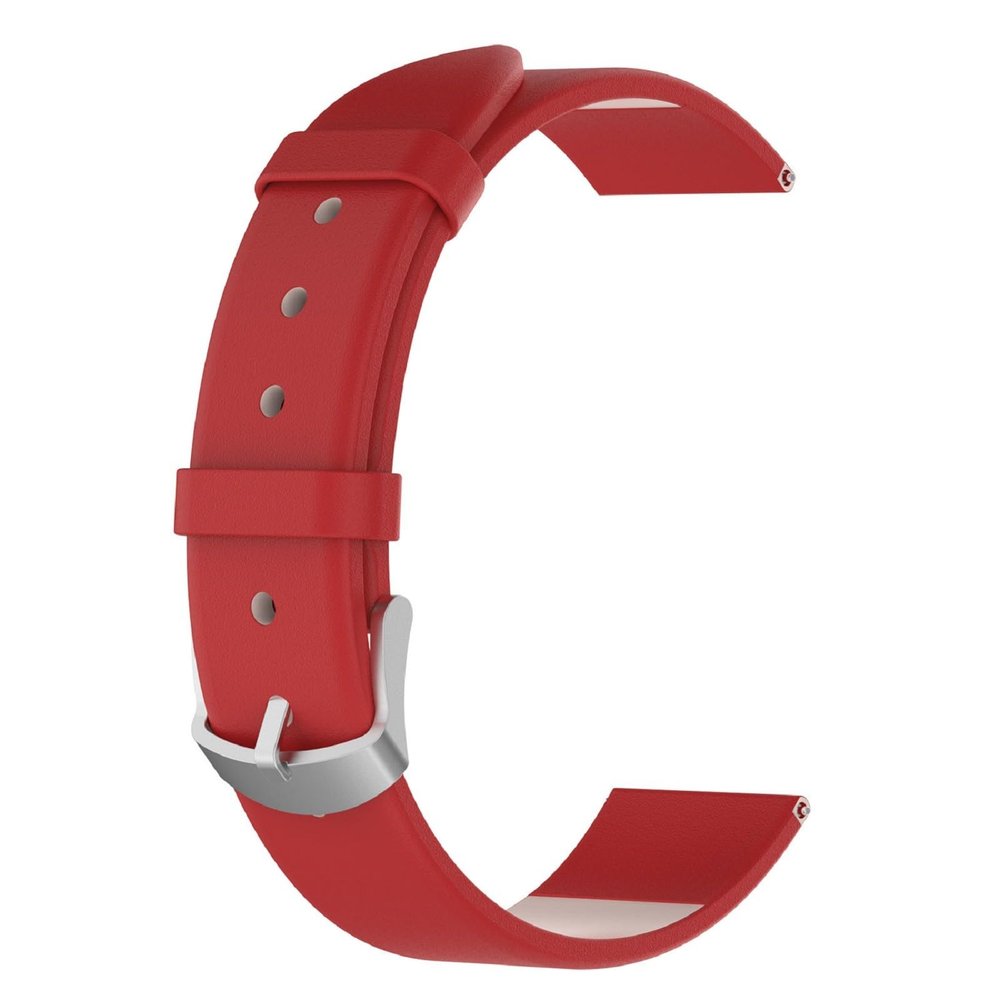 18mm PU Leather Band Compatible with Withings ScanWatch Light 37mm Straps Women Men, Leather Strap Replacement Bracelet Bands Strap Wrist Band for Withings ScanWatch Light 37mm (Red)