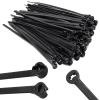 YuGtcen 100pcs Push Mount Zip Ties, 4" Cable Zip Tie with Stainless Steel Metal Tooth Locking Device, Self Locking Straps Heavy Duty Nylon Zip Tie Clips for Industry, Auto, Construction, Electronic view 1