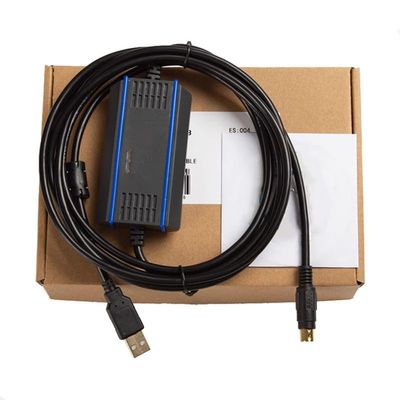 USB-AFC8513 Programming Cable for PLC FP0 FP2 FPX FPG etc. Data Communication Download Cable Black Gold-Plated Plug Opto-Isolated Version 3 Meters