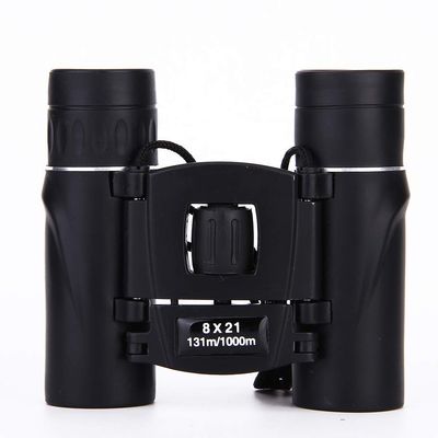AkosOL 8X21 Binoculars Green Film High Power Super Clear Black Camo Binoculars Low Light Night Vision Telescope