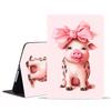 FVAENDHIO Case for Samsung Galaxy Tab S10 Lite/ S10 FE/ S9 FE 5G 10.9 Inch/ S9 11 Inch, Adjustable Stand Auto Wake/Sleep Smart Leather Cover, Pink Cute Cartoons Pig view 1