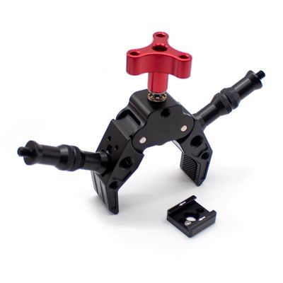 iDili Multi-Functional Metal Crab Clamp Aluminum Alloy Camera Fill Light Universal Extension Bracket Load 5LB Clamping Range 25-60mm