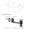 JJTOOLS Projector Stand Tripod Projector Wall Mount Bracket Angle Adjustable Suitable Universal Projector Bracket for Wall Projectors for Home and Office Projector Wall Mount view 2