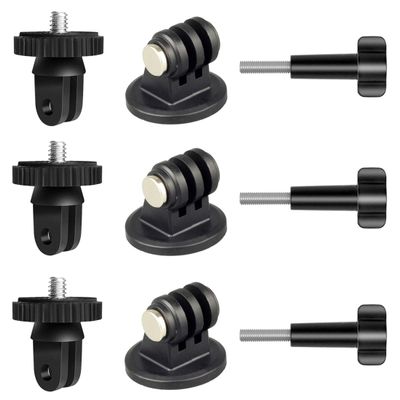 Action Camera Tripod Mount Adapter 1/4"-20 Conversion Adapter Converter Compatible with Gopro DJI Osmo Insta360 Sjcam Akaso for Tripod and Other 1/4 Accessories