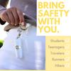 Securityman Personal Alarms for Women | Loudest Safety Alarm Keychain (130dB Siren and SOS Strobe Light) Everyday Personal Safety Devices for Women - White view 2