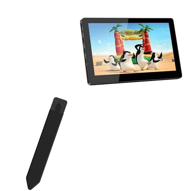 BoxWave Stylus Pouch Compatible with EleDuino T007-1 - Stylus PortaPouch, Pen Stylii Holder Carrier Portable Self-Adhesive - Jet Black