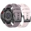 Watch Band Compatible with Garmin Forerunner 965/Forerunner 955/Forerunner 945/Forerunner 935, Soft Silicone Sport Waterproof Wristband Strap for Fenix 5/Fenix 5 Plus/Fenix 6/Fenix 6 Plus Width: 22mm (Pink&Purple) view 1