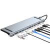 12 in 1 Triple Display USB C Hub Docking Station with Dual 4K HD 1080P VGA 100W Power Delivery SD TF Card Reader Adapter for Laptop view 1