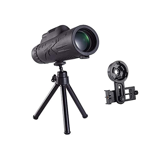 20x40 Monocular Telescope, Portable High Power Monocular Compact with BAK4 Prism FMC Lens Monocular with Smartphone Adapter and Tripod for Adults