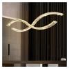 SteFik Dining Room Chandelier Modern Luxury Crystal Pendant Lamp Living Kitchen Island Hanging Lamp Stainless Steel Long Chandelier,Pendant view 2