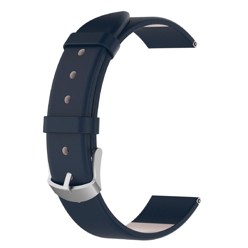 18mm PU Leather Band Compatible with Withings ScanWatch Light 37mm Straps Women Men, Leather Strap Replacement Bracelet Bands Strap Wrist Band for Withings ScanWatch Light 37mm (Blue)