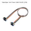 MECCANIXITY 1 Pcs IDC Rainbow Wire Flat Ribbon Cable DB9 Male to DB9 Female 39.4 Inch Length 2.54mm Pitch Breadboard Jumper Wires for Electronic Projects view 2