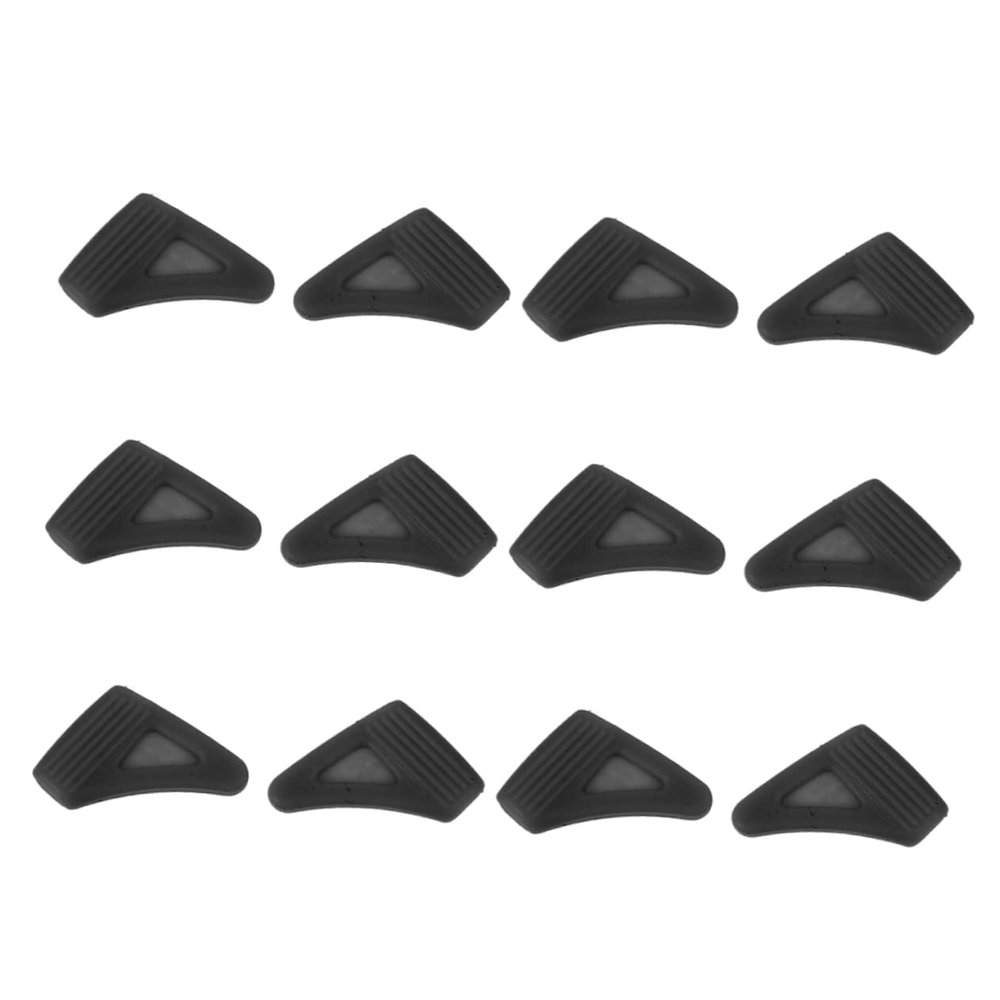 Healeved 12pcs Anti-Slip Silicone Eyeglass Ear Grips Durable Eyewear Retainers for Comfortable Use for Sports and Daily Wear Black