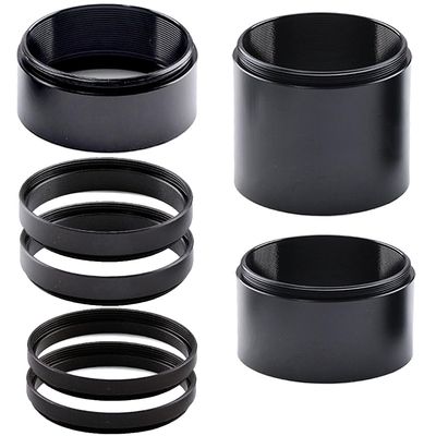 Starboosa Telescope M48-2 inches Extension Tube Kit for SLR Cameras and Eyepieces - Length 5mm, 7mm, 15mm, 20mm, 30mm - M48x0.75 on Both Sides & Outer Diameter of 2 inches - 7 Tubes Kit