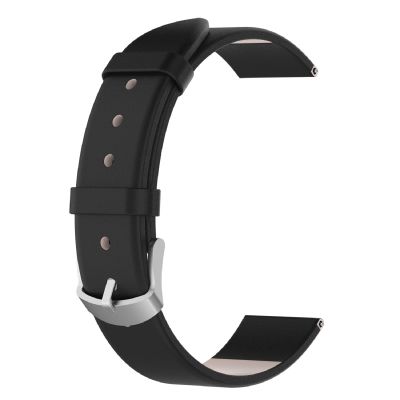 18mm PU Leather Band Compatible with Withings ScanWatch Light 37mm Straps Women Men, Leather Strap Replacement Bracelet Bands Strap Wrist Band for Withings ScanWatch Light 37mm (Black)