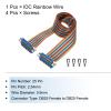 MECCANIXITY 1 Pcs IDC Rainbow Wire Flat Ribbon Cable DB25 Female to DB25 Female 39.4 Inch Length 2.54mm Pitch Breadboard Jumper Wires for Electronic Projects view 3