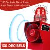 EOKHEOY Anti-Collision Alarm Siren IP66 Waterproof Outdoor Sirens 130dB Horn 1 Tone 45Watt Port Dock Emergency Security Siren Alarm Range of 100-150meter EOK-TG06G AC220V view 2