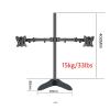 400mm B902-240 Desktop Stand Full Motion 360 Degree Steel Dual Monitor Holder 10"-27" Clamp Base Monitor Mount Arm Load 15kg (Color : DL-B902-240) view 3