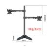 400mm B902-240 Desktop Stand Full Motion 360 Degree Steel Dual Monitor Holder 10"-27" Clamp Base Monitor Mount Arm Load 15kg (Color : DL-B902-240) view 4