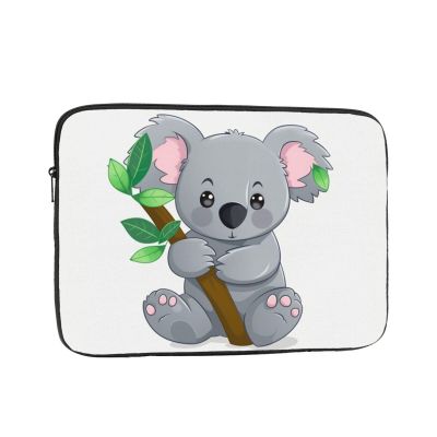 AdaNti Green Leaf Koala Laptop Sleeve Protective Case Water Resistant Shockproof Computer Bag Briefcase Carrying Cover for Travel Work 15 inch, Black, 10980