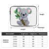 AdaNti Green Leaf Koala Laptop Sleeve Protective Case Water Resistant Shockproof Computer Bag Briefcase Carrying Cover for Travel Work 15 inch, Black, 10980 view 3