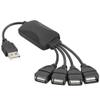 BBAUER 2 Pack 4-Port USB Splitter 4-Way USB 2.0 Type-A Data Charge Hub Mac PC Laptop view 1