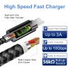 Vortex PD10GB3A-1-2-BLACK Type-C Data Cable 3A Fast Charging USB3.2 Universal Mobile Phone Tablet Nylon Braid USB Charging Cable (2 pcs Pack)(Black, 1 Meter) view 2