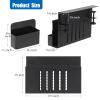 CIBOTIES Desk Side Storage, Under Desk Laptop Mount, Table Side Hanging File Organizer, No Drill Clamp On Cable Management Tray, Laptop Holder with Magnetic Pen Holder for Office and Home(Black) view 2