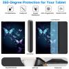 BREIDMKFM Keyboard Case for Samsung Galaxy Tab A8 10.5 Inch SM-X200/X205/X207, Galaxy Tab A8 2022 Smart Tablet Cover with Detachable Wireless Bluetooth Keyboard, Blue Butterfly view 3