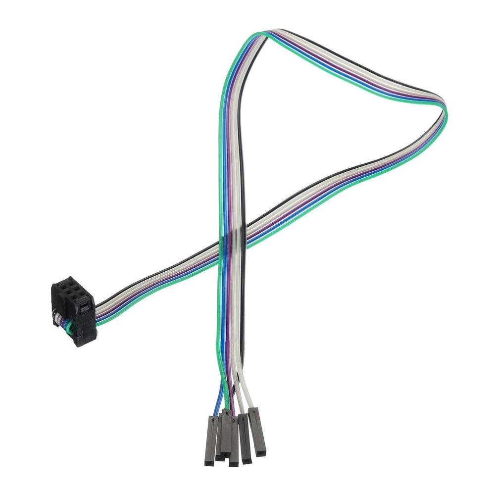 MECCANIXITY 1 Pcs IDC Rainbow Wire Flat Ribbon Cable FC-Female to 6P 11.8 Inch Length 2.54mm Pitch Breadboard Jumper Wires for Electronic Projects