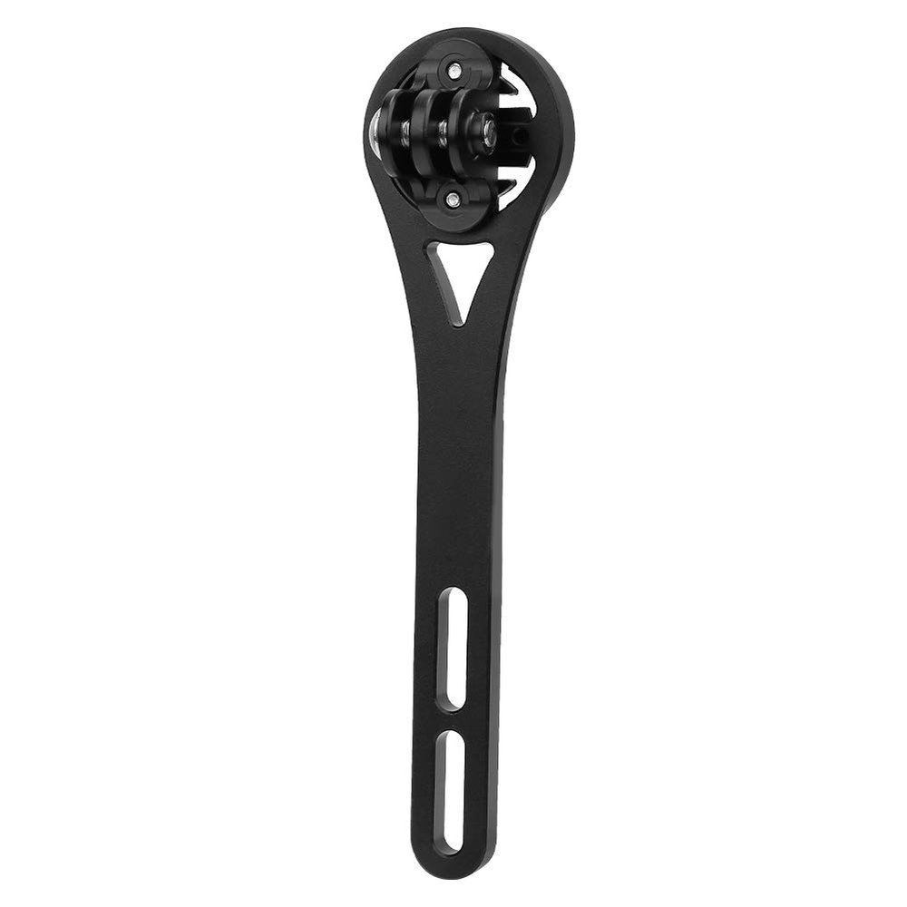 Bicycle GPS Seat Extension Mount Bicycle Handlebar Mount Aluminum Cell Phone Holder (with GOPRO Mount + Light Clip)