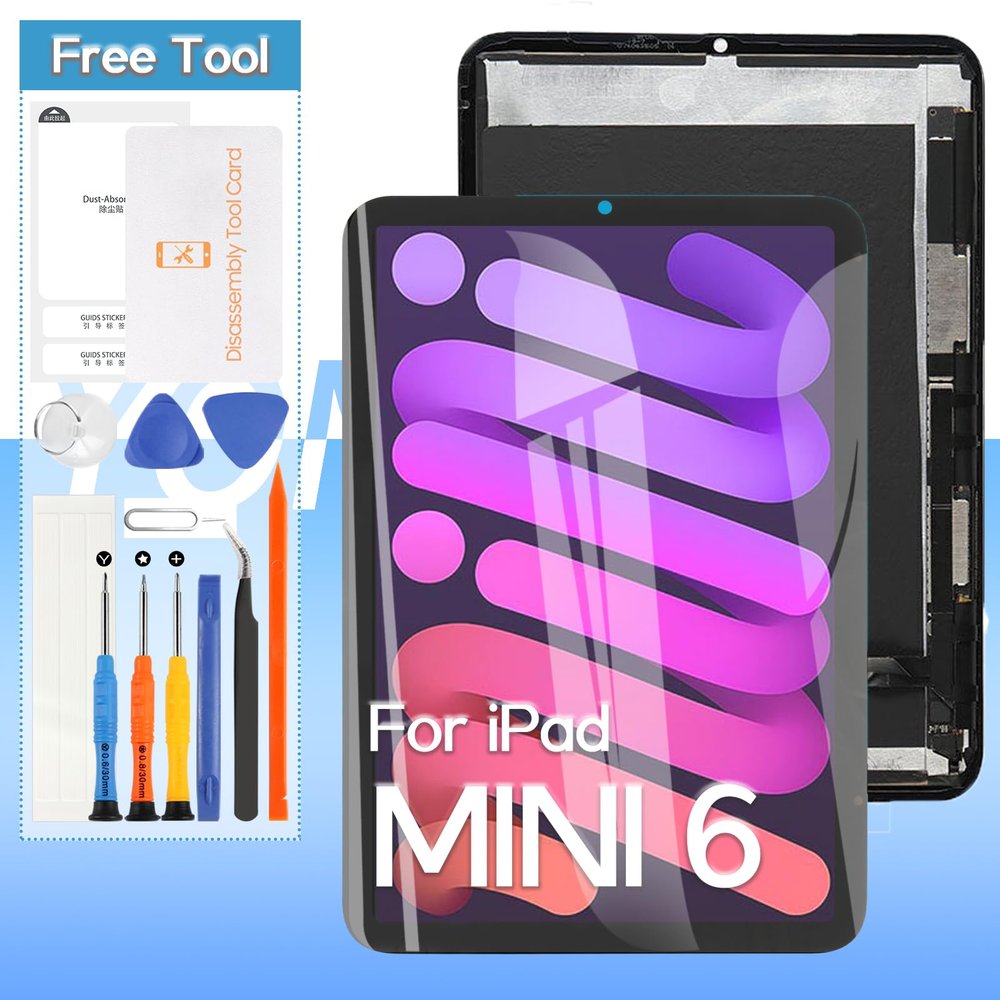 Screen Replacement for iPad Mini 6 2021 A2567 A2568 A2569 8.3" LCD Display Touch Digitizer Assembly with Tools