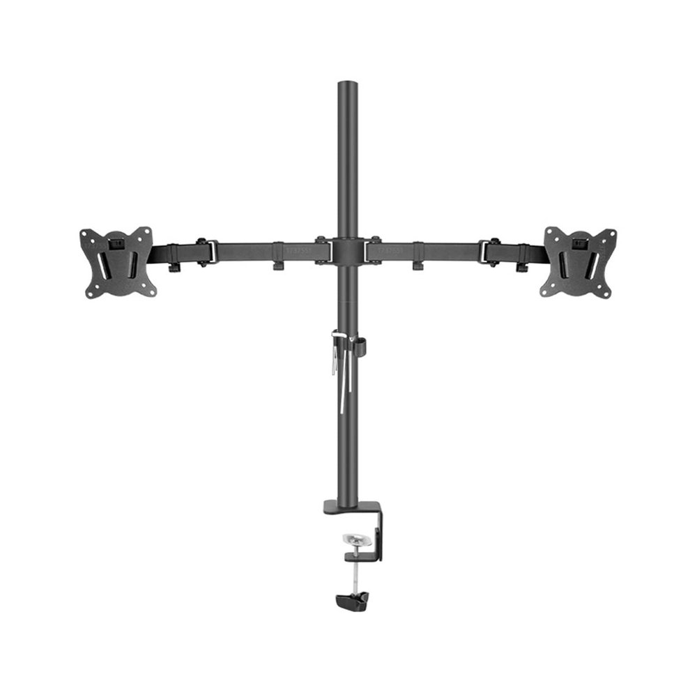 400mm DL-T902-240 Desktop Stand Full Motion 360 Degree Steel Monitor Holder 10"-27" Clamp Base Monitor Mount Arm Load 12kg (Color : with clamp Base)