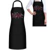 Coume Hair Stylist Apron Hairstylist Salon Apron with Rhinestone Tools and 3 Pockets Hairdresser Barber Aprons(Simple) view 1