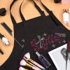 Coume Hair Stylist Apron Hairstylist Salon Apron with Rhinestone Tools and 3 Pockets Hairdresser Barber Aprons(Simple) view 3