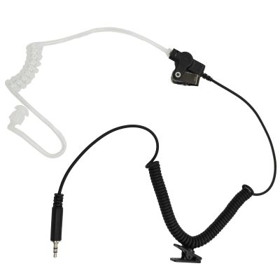3.5mm Threaded Jack Listen Only Arc Earpiece Police Acoustic Tube Adapter Headset Ear Piece Earphone for Motorola Walkie Talkie Radio Speaker Microphone APX 800 8000 bdn6783b(Black)