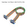 MECCANIXITY 1 Pcs IDC Rainbow Wire Flat Ribbon Cable DB15 Female to DB15 Female 39.4 Inch Length 2.54mm Pitch Breadboard Jumper Wires for Electronic Projects view 2