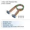 MECCANIXITY 1 Pcs IDC Rainbow Wire Flat Ribbon Cable DB15 Female to DB15 Female 39.4 Inch Length 2.54mm Pitch Breadboard Jumper Wires for Electronic Projects view 3