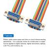 MECCANIXITY 1 Pcs IDC Rainbow Wire Flat Ribbon Cable DB15 Female to DB15 Female 39.4 Inch Length 2.54mm Pitch Breadboard Jumper Wires for Electronic Projects view 4