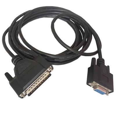 Machining Center Data Transmission Cable CNC Machine and Computer Communication Connection RS232 Communication Cable 9-Hole to 25-pin Transmission Cable Black : 10 Meters