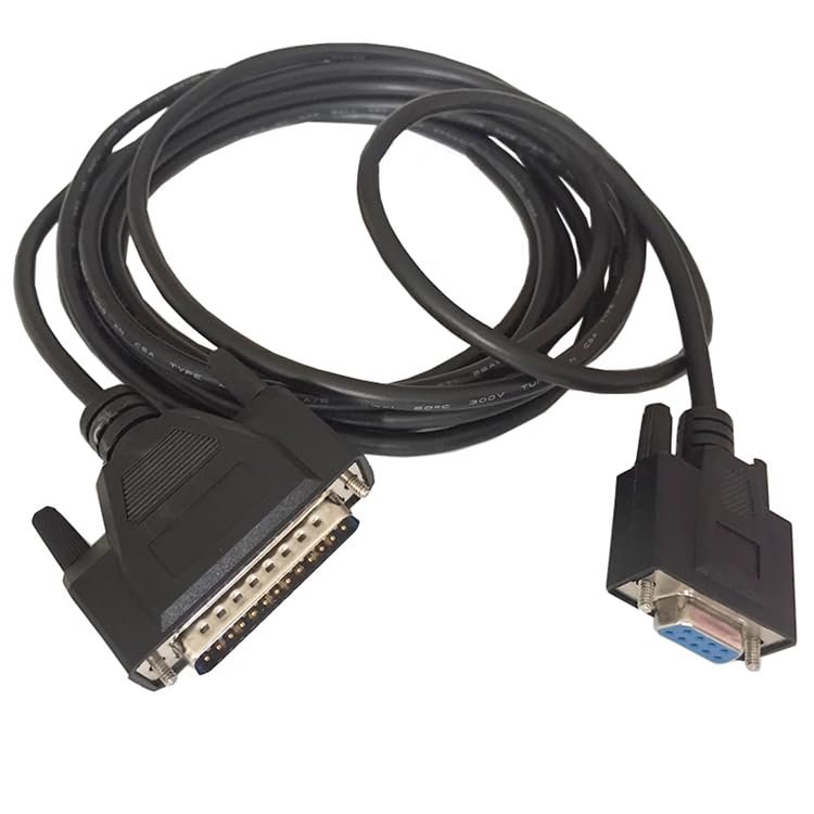 Machining Center Data Transmission Cable CNC Machine and Computer Communication Connection RS232 Communication Cable 9-Hole to 25-pin Transmission Cable Black : 10 Meters