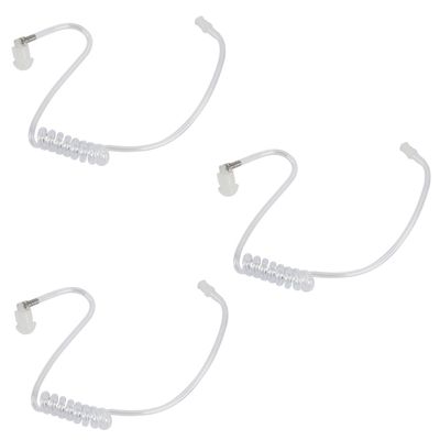Renastar Acoustic Coil Tube Replacement for Walkie Talkie Surveillance Headset (Clear, 3pack)