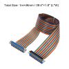 MECCANIXITY 1 Pcs IDC Rainbow Wire Flat Ribbon Cable DB37 Male to DB37 Female 39.4 Inch Length 2.54mm Pitch Breadboard Jumper Wires for Electronic Projects view 2